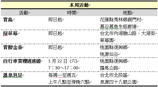 本周活動