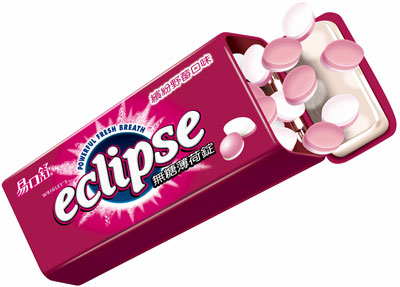 Eclipse易口舒推出全新繽紛野莓無糖薄荷錠，是都會型男靚女隨身必備時尚單品。